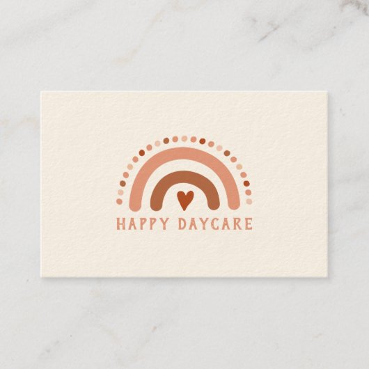 Bruine Warn Rainbow Heart Spots Visitekaartje (Voorkant)