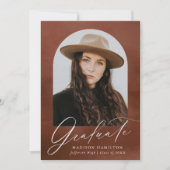 Bruine Waterverf Arch 7 Foto Collage Afstuderen Aankondiging (Voorkant)