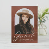 Bruine Waterverf Arch 7 Foto Collage Afstuderen Aankondiging (Staand voorkant)