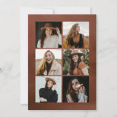 Bruine Waterverf Arch 7 Foto Collage Afstuderen Aankondiging (Achterkant)