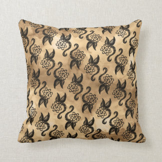 Bruine Waterverf Floral Pillow Kussen