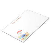 Bruine Waterverf Kleine Rooster Notitieblok (Schuin)