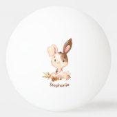 Bruine Waterverf Little Bunny Pingpongbal (Achterkant)