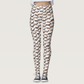 Bruine Waterverf paarden Leggings (Voorkant)