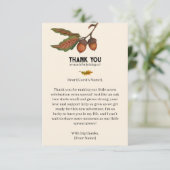 Bruine Waterverf Plaid Herfst Acorn Baby shower Bedankkaart (Staand voorkant)