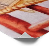 Bruine Waterverf voor kunststofkat in tablet 16x20 Poster (Hoek)