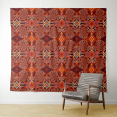 Bruine Wervelend Ontwerp Wandtapijt Wandkleed (In Situ (horizontaal))