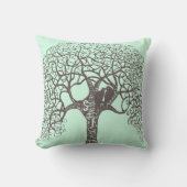 Bruine wervelkolom Love Bird-choice achtergrondkle Kussen (Voorkant)