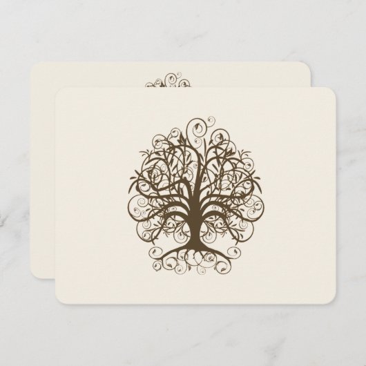 Bruine wervelstorm op Kaart van het huwelijk tusse (Voorkant / Achterkant)