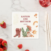 Bruine westerne elegante rustieke bruiloft servet (Insitu)