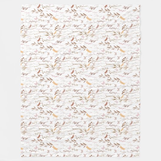 Bruine wiet tuin fleece deken (Voorkant)