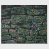 Bruine wijnstokken op gestapelde stenen blokken cadeaupapier (Vlak)