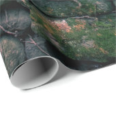 Bruine wijnstokken op gestapelde stenen blokken cadeaupapier (Rol Hoek)