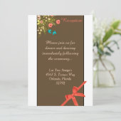 Bruine Wilde Bloem Herfst 3.5x7 Ontvankaart Kaart (Staand voorkant)