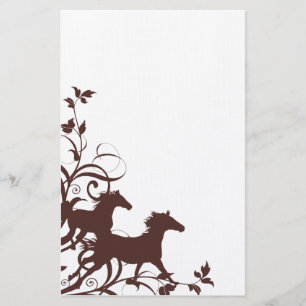Bruine wilde paarden briefpapier