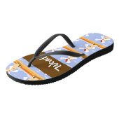 Bruine windmolens met rode daken teenslippers (Schuin)