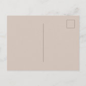 Bruine Witte Abstracte Bloemen Briefkaart (Achterkant)