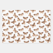 Bruine Witte Calla Lelie Bloemige Bruidsdouche Inpakpapier Vel (Voorkant 3)