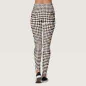 Bruine witte houndstooth leggings (Achterkant)
