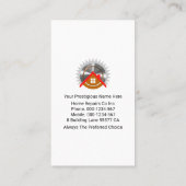 Bruine Witte Lagen Handyman Gereedschap Visitekaartje (Achterkant)