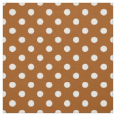 Bruine Witte Polka Dots Textiel Stof (Swatch)