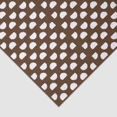 Bruine witte polka stippen tissuepapier (Detail)