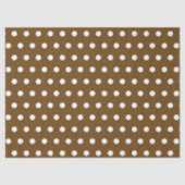 BRUINE WITTE STIPPEN AANGEPASTE STIJLVOOLDE EENVOU TISSUEPAPIER (Voorkant)