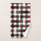 Bruine witte wintersneeuwvlokken bad handdoek (Handdoek)