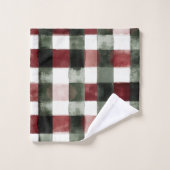 Bruine witte wintersneeuwvlokken bad handdoek (Wasdoekje)