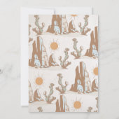  bruine woestijn eerste rodeo 1e verjaardag kaart (Achterkant)