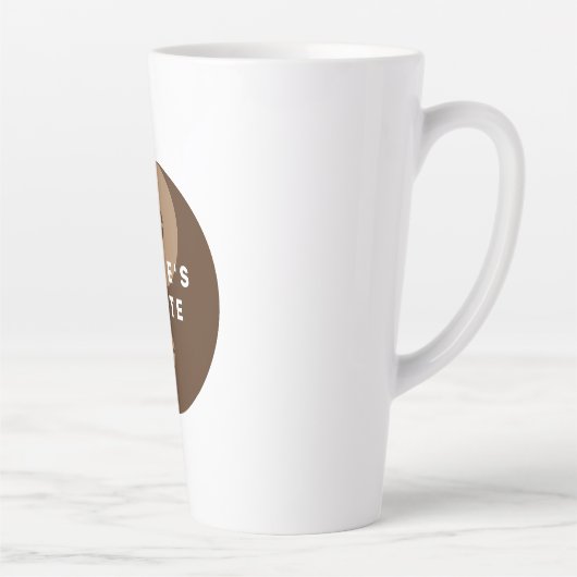 Bruine Yin & Yang koffieboon logo aangepaste latte Latte Mok (Rechts)