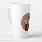 Bruine Yin & Yang koffieboon logo aangepaste latte Mok (Linkerhoek)