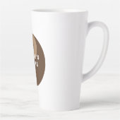 Bruine Yin & Yang koffieboon logo aangepaste latte Mok (Rechts)