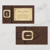 Bruine zadeltas visitekaartje (Voorkant / Achterkant)