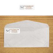 Bruine Zakelijke Merkteksten op Retouradreslabel Etiket