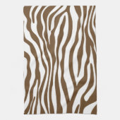 Bruine Zebra Animal Print Theedoek (Verticaal)
