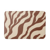 Bruine Zebra Bath Mat Badkamer Tapijt Dierenprint (Voorkant)