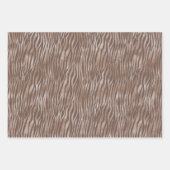 Bruine Zebra Blush Peach Ombre Inpakpapier Vel (Voorkant 3)
