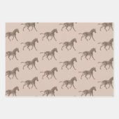 Bruine Zebra Blush Peach Ombre Inpakpapier Vel (Voorkant)