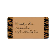 Bruine Zebra-etiketten