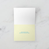 Bruine Zebra Print / Blauwe Baby Gefeliciteerd Kaa Kaart (Binnen)