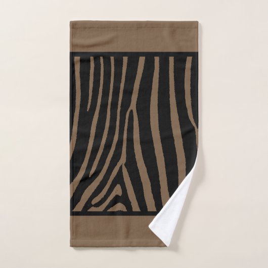 Bruine Zebra Print Handdoek (Handdoek)