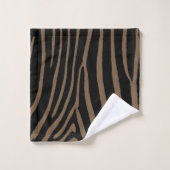 Bruine Zebra Print Handdoek (Wasdoekje)