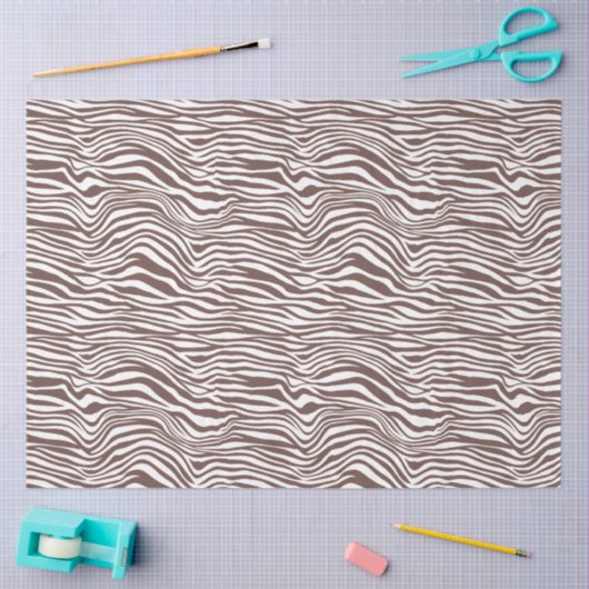 Bruine zebra printstripes tissuepapier (Craft)