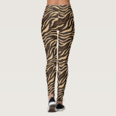 Bruine zebra streep leggings (Achterkant)