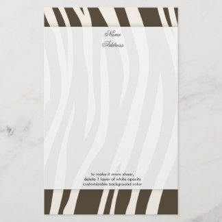 Bruine zebra strepen achtergrondkleur!! briefpapier