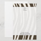 Bruine zebra strepen achtergrondkleur!! briefpapier (Voorkant / Achterkant)