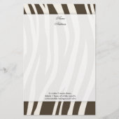 Bruine Zebra Stripes achtergrondkleur!! Briefpapier (Voorkant)