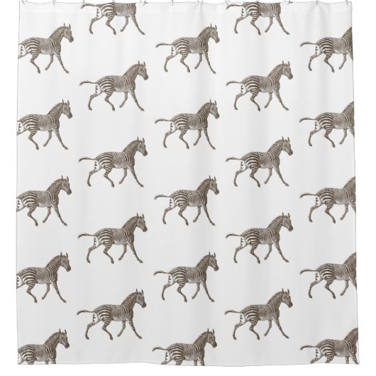 Bruine zebra's douchegordijn (Voorkant)