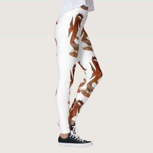 bruine zeeen paarden wit leggings (Rechts)